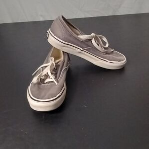 Vans Kids Off the Wall Gray Canvas Sneakers Size 3 Youth